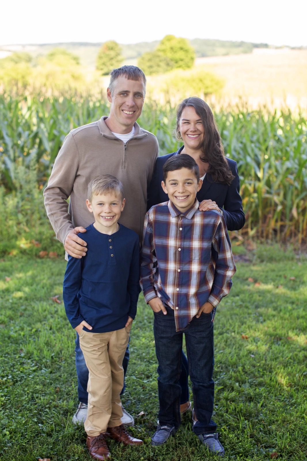 Jonathan Miller with his family